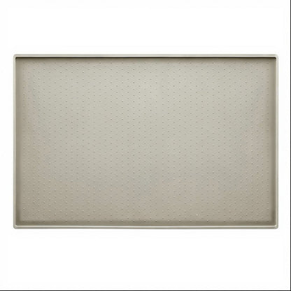 Covoras Hranire Silicon Elindor® pentru Caini si Pisici, Suport Antialunecare si Impermeabil pentru Boluri Hrana si Apa, Margine Inaltata 0.6 cm, Usor de Curatat, Rezistent, 60x40 cm, Potrivit pentru Calatorii si Utilizare Zilnica, Gri