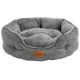 Pat Confortabil pentru Caini si Pisici Elindor®, Culcus Moale Antiderapant, cu Perna Detasabila din Microfibra Lavabila la Masina, Potrivit pentru Caine si Pisica de Talie Mica si Medie, Ideal in Orice Anotimp, in Casa, Marimea S, 51x48x15 cm, Gri