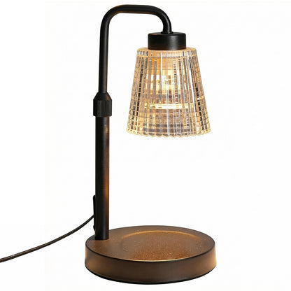 Lampa de Incalzire Lumanari Elindor® cu Abajur din Sticla, Corp Metalic, Stil Minimalist, pentru Evenimente si Ambient Aacsa, Material Durabil, pentru Spatii Decorative, Sfesnic Lumanare Elegant, Cadou Ideal pentru Mama, Aranjamente, 33x15 cm, Negru