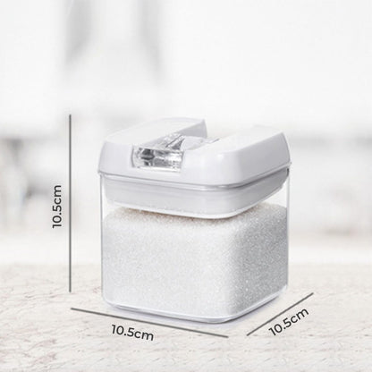 Set 7 Recipiente Etanse Elindor® pentru Alimente Uscate, Capace AirTight, Transparent