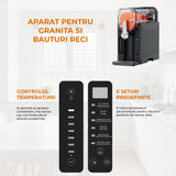 Masina Slushie Elindor® fara Gheata, 6 Programe Automate, Ecran LED, Auto Curatare, Capacitate 2 L, Otel Inoxidabil 304 + ABS, Racire Rapida 15-60 Min, Bauturi Inghetate, Smoothie, Frappe, Milkshake, 44.5 × 44 × 21 cm, Negru