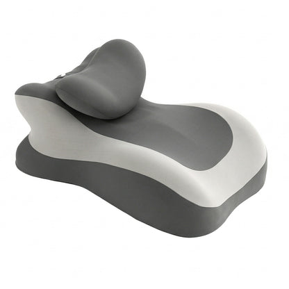 Perna Ergonomica Elindor®, Perna Wedge pentru Circulatie si Recuperare, Suport pentru Genunchi, Picioare si Trunchi, cu Spuma cu Memorie, Husa Textila, 55 × 39 × 30 cm, Gri