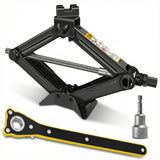 Cric Auto Trapezoidal Elindor® pentru Ridicarea Masinii, Greutate Maxima Suportata 2 Tone, Ideal pentru Vehicule Tip Autovehicul, Motocicleta, ATV, Camion, Utilaj Agricol, 41.5 × 9 × 10 cm, Negru