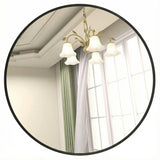 Oglinda Rotunda 70 cm Rama Neagra Elindor® Decorativa, Moderna si Eleganta, Reflexie HD, Sticla fara Distorsiuni, Ideala pentru Dormitor, Living, Birou, Dressing, Hol