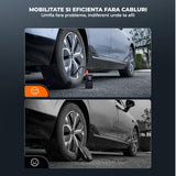 Compresor Auto Digital Elindor®,Portabil, 4000mAh, Negru