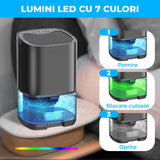 Dezumidificator Portabil Elindor®, Oprire Automată, Rezervor 1L, Lumini LED, Negru