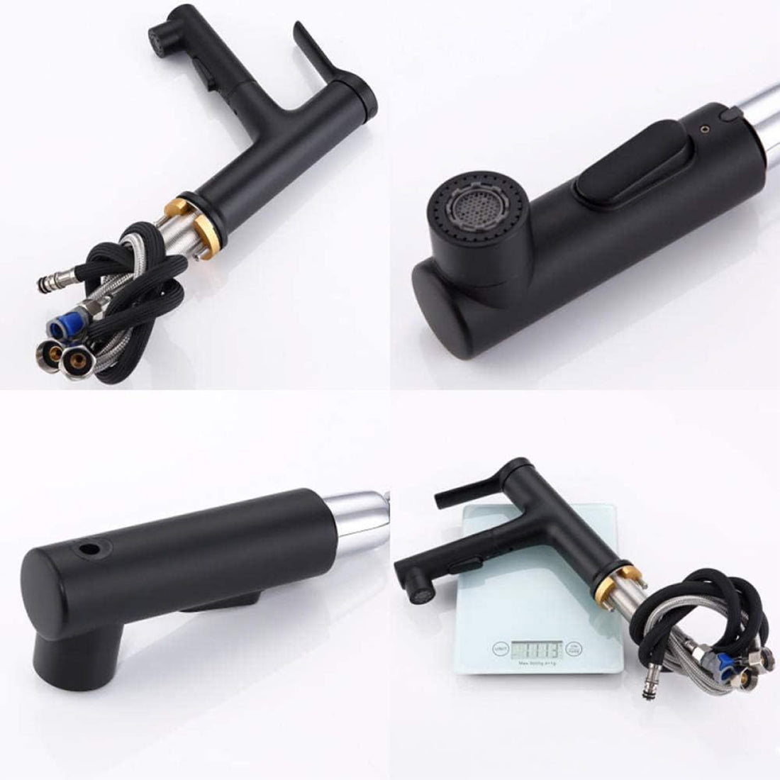 Baterie Lavoar Baie Elindor®, Dus Extractabil, Mod Tasnitoare, Negru