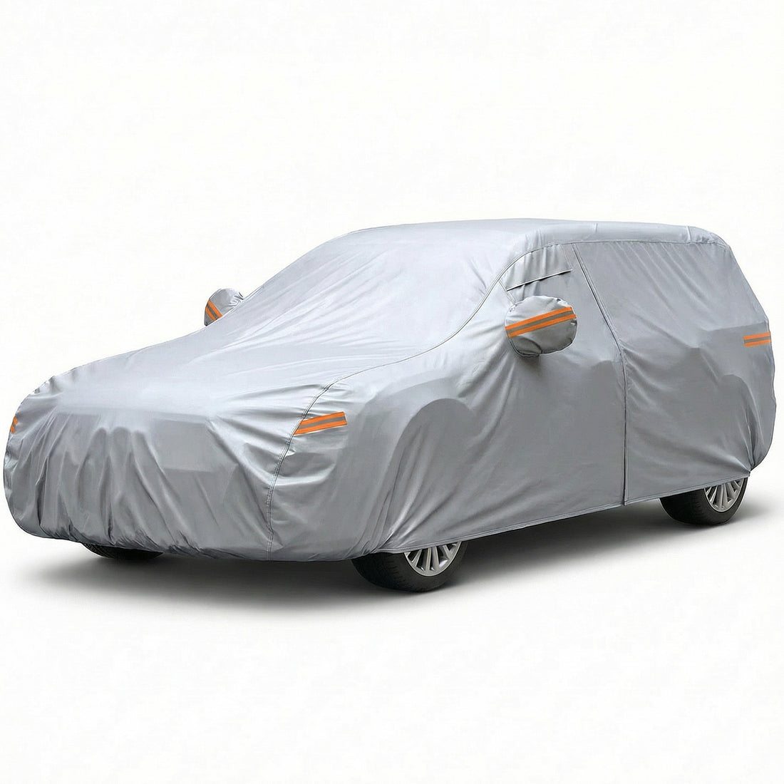 Prelata Auto Premium Elindor® Impermeabila, Protectie UV, Antisoare, Praf, Ploaie si Zapada, Toate Anotimpurile, Husa Exterior, Huse Protectie Completa, Universala, Accesorii Masina, Marime Break L, 470 × 198 × 144 cm, Gri