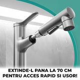 Baterie Lavoar Baie Elindor®, Dus Extractabil, Mod Tasnitoare, Chrom