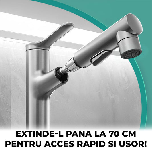 Baterie Lavoar Baie Elindor®, Dus Extractabil, Mod Tasnitoare, Chrom