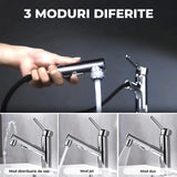 Baterie Lavoar Baie Elindor®, Dus Extractabil, Mod Tasnitoare, Chrom