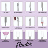 Freza unghii profesionala manichiura pedichiura si cuticule , pila electrica wireless pentru manichiura-pedichiura, set 11 capete / bituri, reincarcabila, 25.000 RPM, aparat cu 25 trepte de viteza, comutator de directie, design ergonomic, Auriu