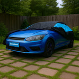 Prelata Auto Premium Elindor® Impermeabila, Antigrindina, Protectie UV Anti Soare , Praf si Zapada, Husa Auto Exterior Universala pentru Masina, Marime Hatchback M 382*165*120 cm, Negru