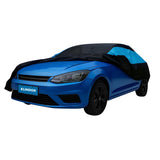 Prelata Auto Premium Elindor® Impermeabila, Antigrindina, Protectie UV Anti Soare , Praf si Zapada, Husa Auto Exterior Universala pentru Masina, Marime Hatchback M 382*165*120 cm, Negru