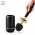 Perie WC Premium din Silicon 360°, cu Maner Ergonomic cu Protectie, Capac, Fara Picurare, cu Prindere pe Perete Fara Suruburi, Culoare Negru Auriu