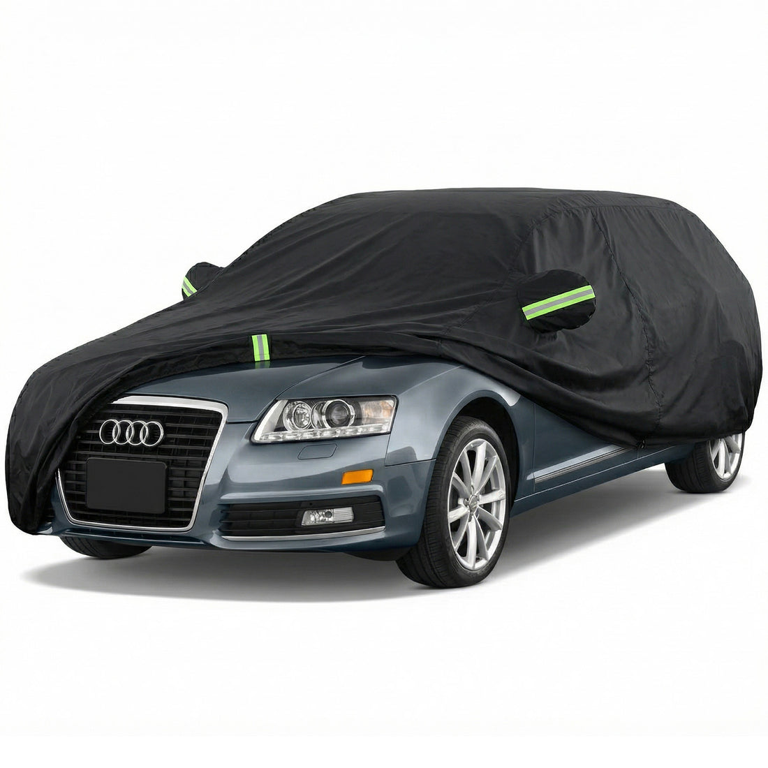 Prelata Auto Premium Elindor® Impermeabila, Protectie UV, Antisoare, Praf, Ploaie si Zapada, Toate Anotimpurile, Husa Exterior, Huse Protectie Completa, Universala, Accesorii Masina, Marime Break XXL, 510 × 200 × 144 cm, Negru