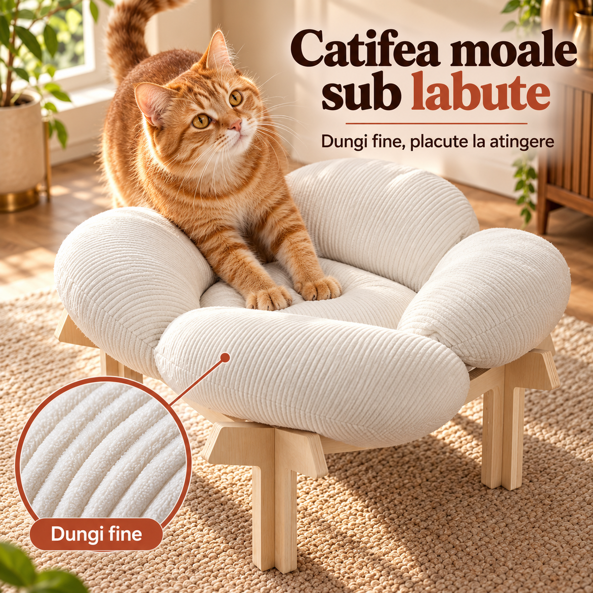 Catifea si umplutura
