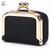 Organizator de Bijuterii Elindor® Cutie pentru Calatorii si Transport, Tip Poseta, Spatiu de Depozitare pentru Inel, Verighete, Lantisoare, Bratari, Cercei, cu Design Rafinat, Simplu si Elegant, Piele Ecologica, 6.5 x 4.5 x 3.5 cm, Negru
