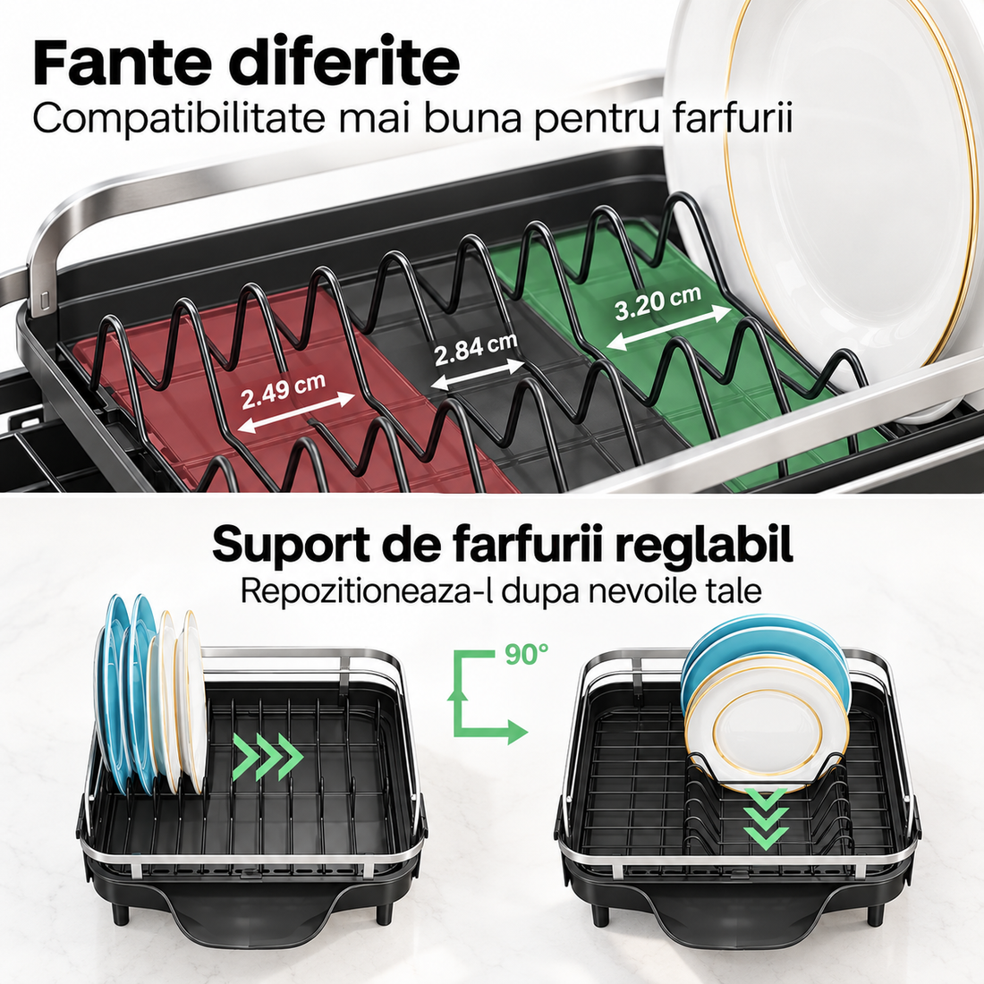 Suport rotit la 90°