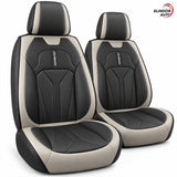 Set 2 Huse Scaune de Masina Elindor®, Huse Auto Piele Ecologica, Impermeabile, Universale, Protectie Scaun Fata, Montaj Rapid, Accesorii Masina Interior, Gri