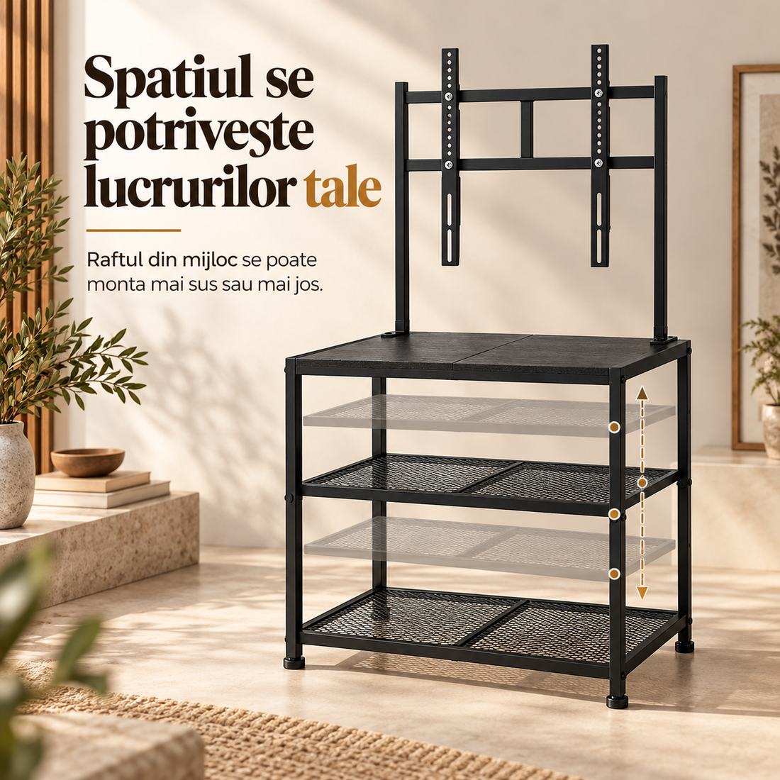 Raftul din mijloc se mută