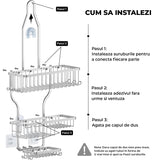 Ghid de instalare pentru suport de duș din aluminiu