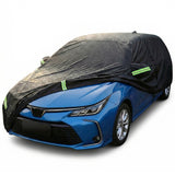 Prelata Auto Premium Elindor® Impermeabila, Protectie UV, Antisoare, Praf, Ploaie si Zapada, Toate Anotimpurile, Husa Exterior, Huse Protectie Completa, Universala, Accesorii Masina, Marime L Hatchback, 400 × 175 × 150 cm, Negru