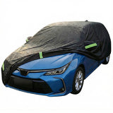 Prelata Auto Premium Elindor® Impermeabila, Protectie UV, Antisoare, Praf, Ploaie si Zapada, Toate Anotimpurile, Husa Exterior, Huse Protectie Completa, Universala, Accesorii Masina, Marime L Hatchback, 400 × 175 × 150 cm, Negru