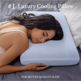 Perna Ortopedică Gel Memory Foam, Suport Gât și Cervical, Husa Detasabilă, Ventilată, 60x40x13 cm, Albastru