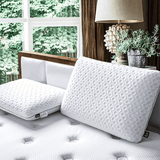 Perna Ortopedică Gel Memory Foam, Suport Gât și Cervical, Husa Detasabilă, Ventilată, 60x40x13 cm, Albastru