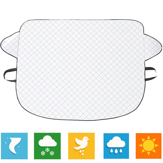 Parasolar Auto Elindor® pentru Parbriz, Magnetic cu 3 Magneti, Material cu 4 Straturi, Universal, Folie pentru Protectie Soare, Antiinghet, Pliabil, Usor de Depozitat, Accesorii Masina Exterior, 193 x 125 cm, Argintiu