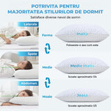Pernă ajustabilă cu înălțimi variabile pentru poziții de dormit personalizate.