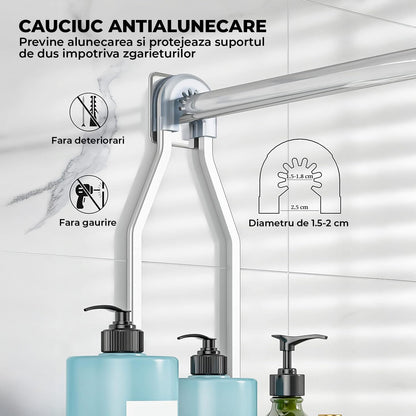 Suport de duș cu cauciuc antialunecare pentru protecție