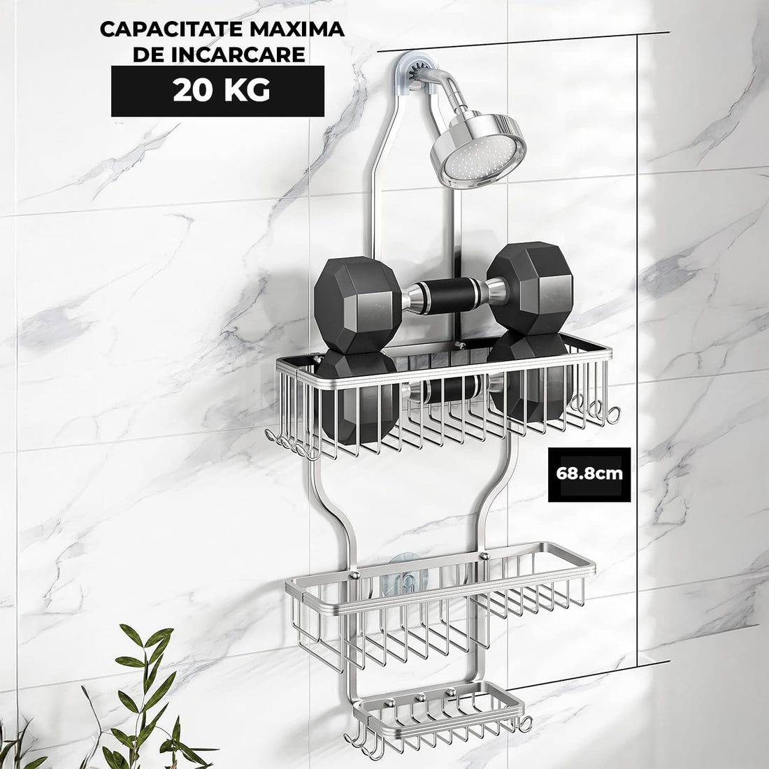 Suport de duș cu capacitate maximă de 20 kg